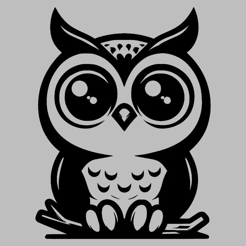 Cartoon-Eule mit großen Augen