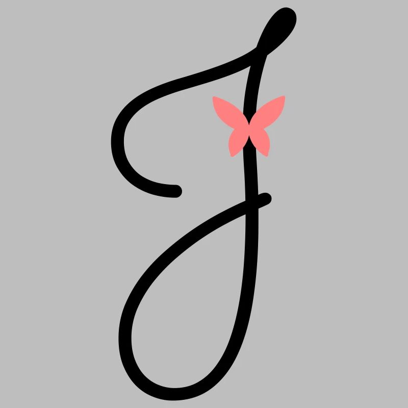 Buchstabe J Schmetterlingsbuchstabe