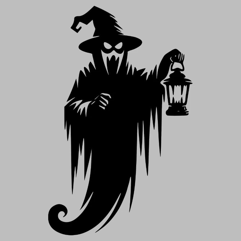 Schwebendes Halloween Gespenst mit Lampe