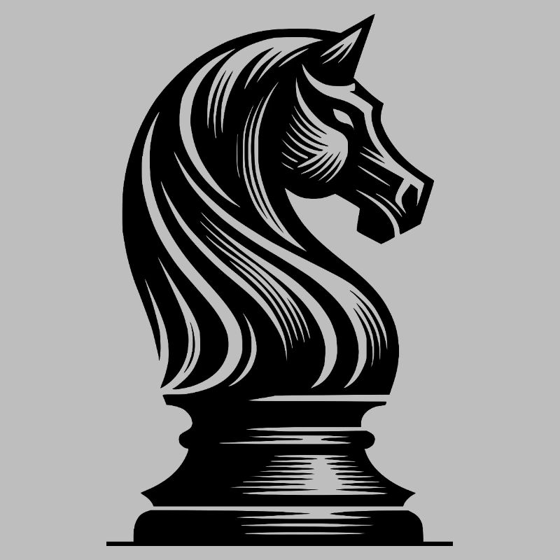 Schachfigur Pferd Springer Schachpferd Zeichnung