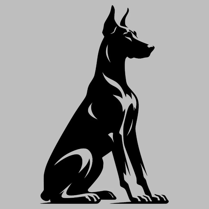 Schlichte Wachhund Dobermann Hunde Silhouette