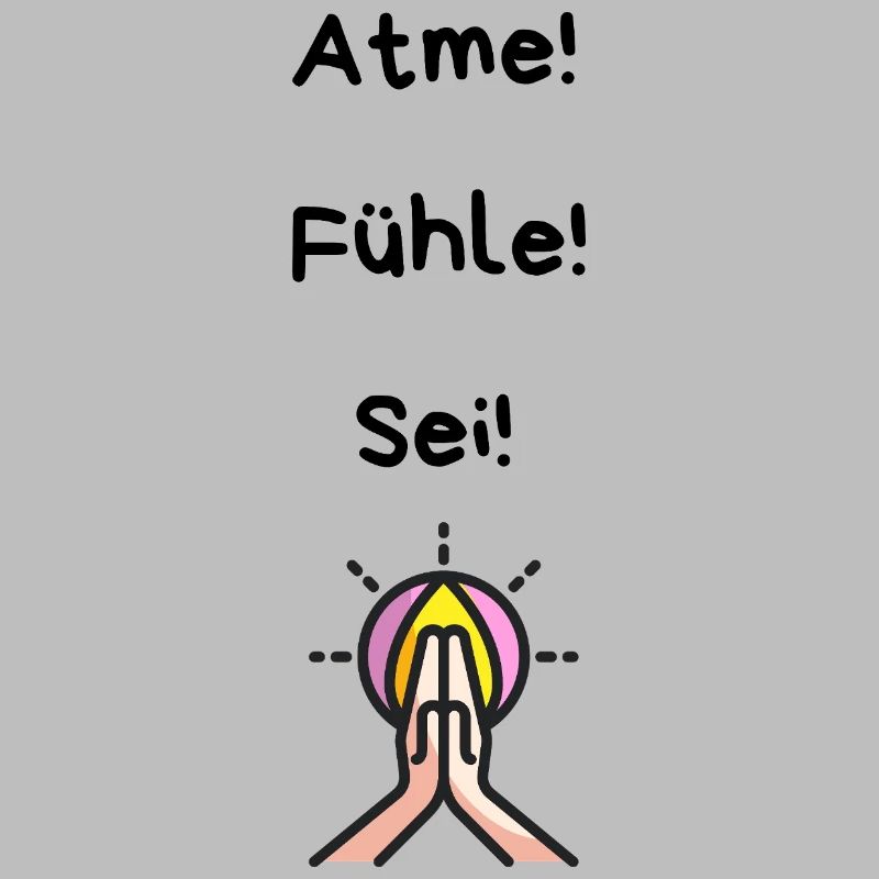 Gebetshände mit leuchtendem Mandala