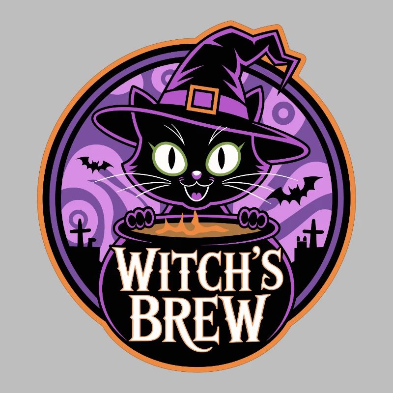 Breuvage de la sorcière – Chat sorcière mystique
