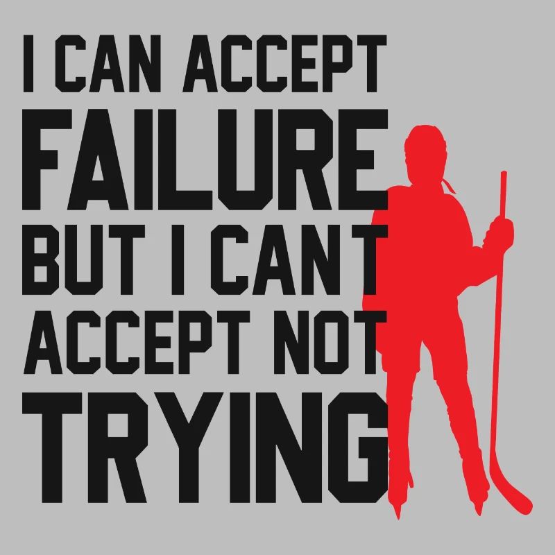 Cooles Eishockey Design mit motivierendem Spruch