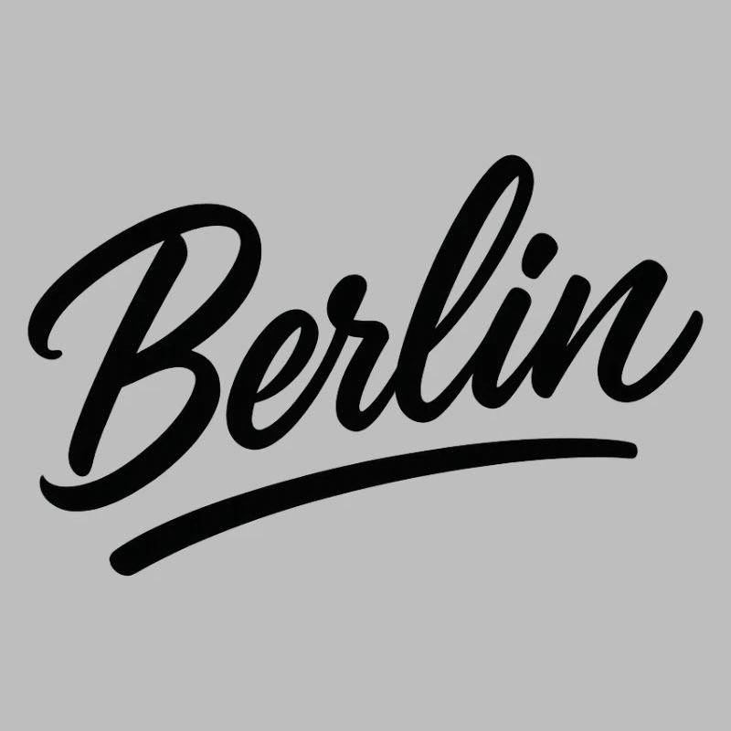 Berlin lettering in script style