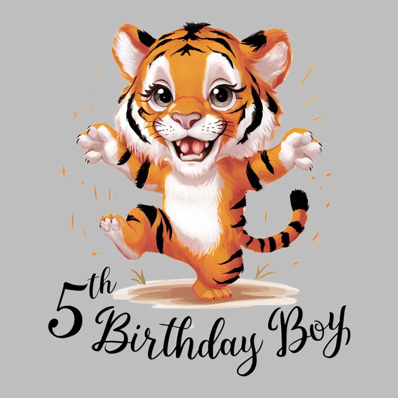 Süßer Tiger 5. Geburtstag Geschenk Wilde Tiere