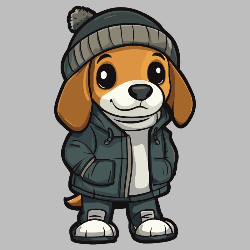 Dessin animé de chien Beagle