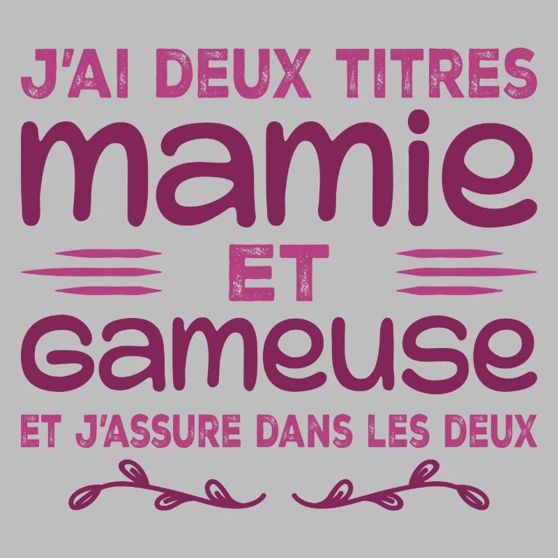 Zwei Titel Granny Gameuse | Geek | Großmutter