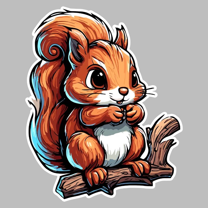 Eichhörnchen / Tier / Nagetier / Waldtier / Comic