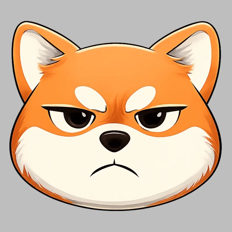 Grumpy, der Shiba Inu, der ein Gesicht zieht