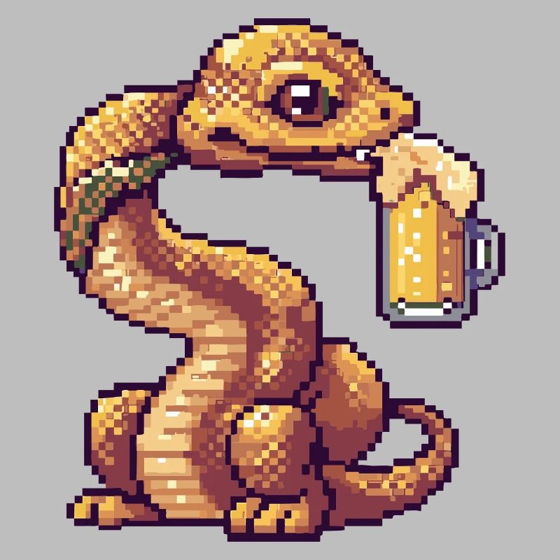 Snake Cobra Pixel Beer