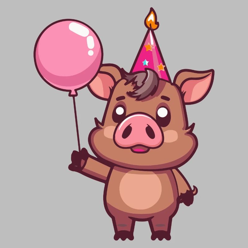 Schwein Geburtstag Comic Niedlich Wildschwein