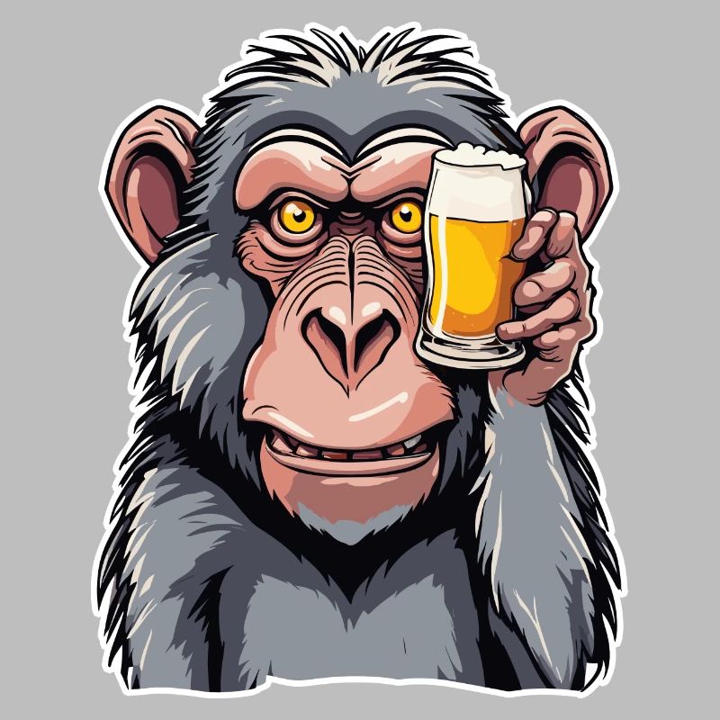 Monkey / Animal / Zoo / Babian / Wild / Comic