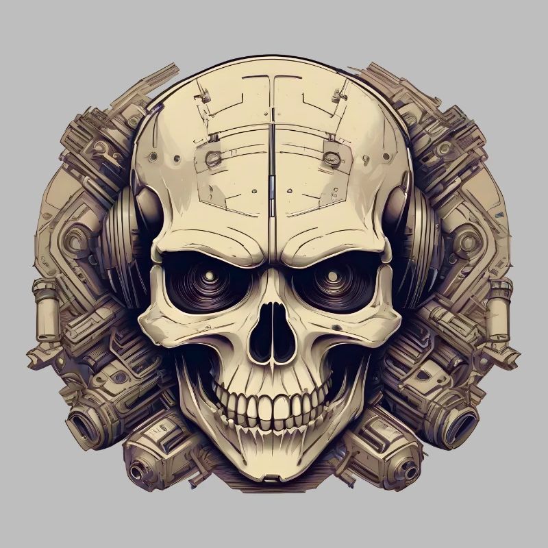 Bionic Skull - Comic Style Logo