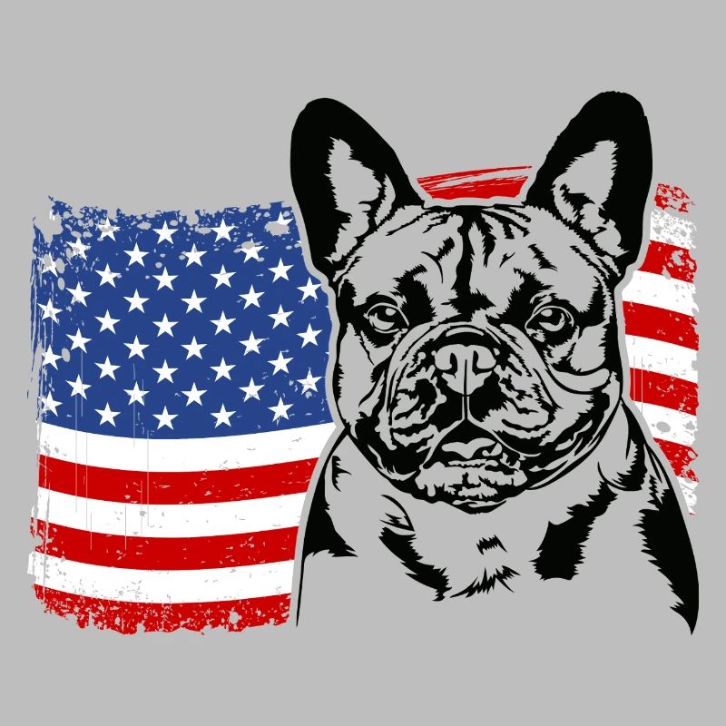 Bouledogue français Drapeau américain Wilsigns