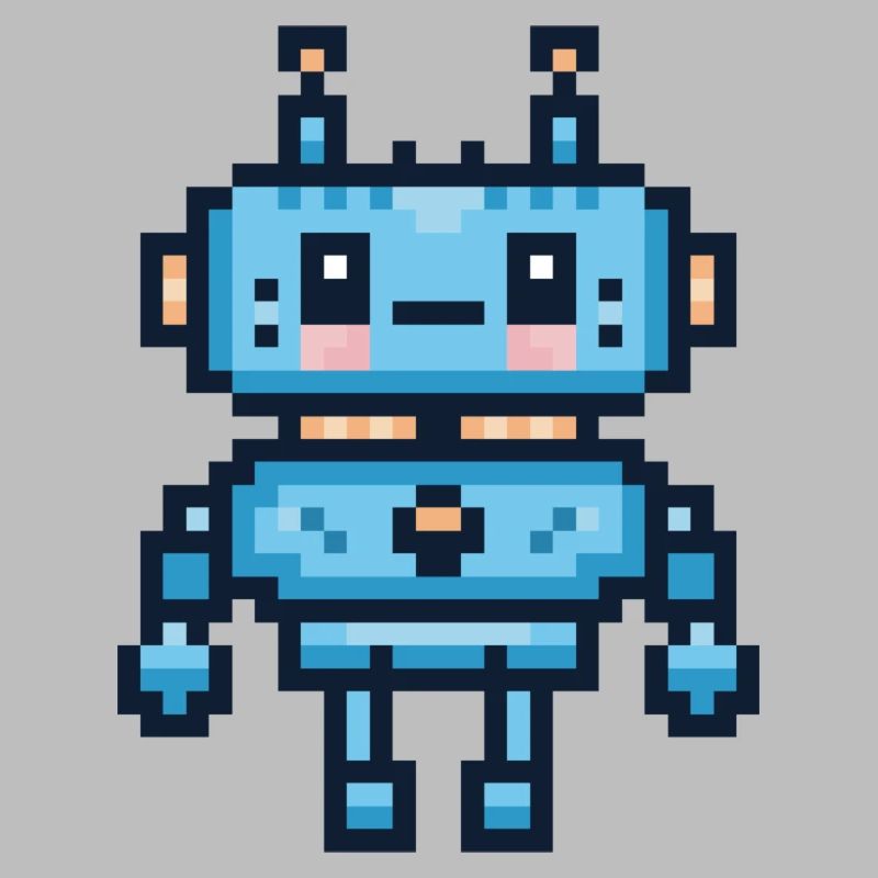 Pixel art robot