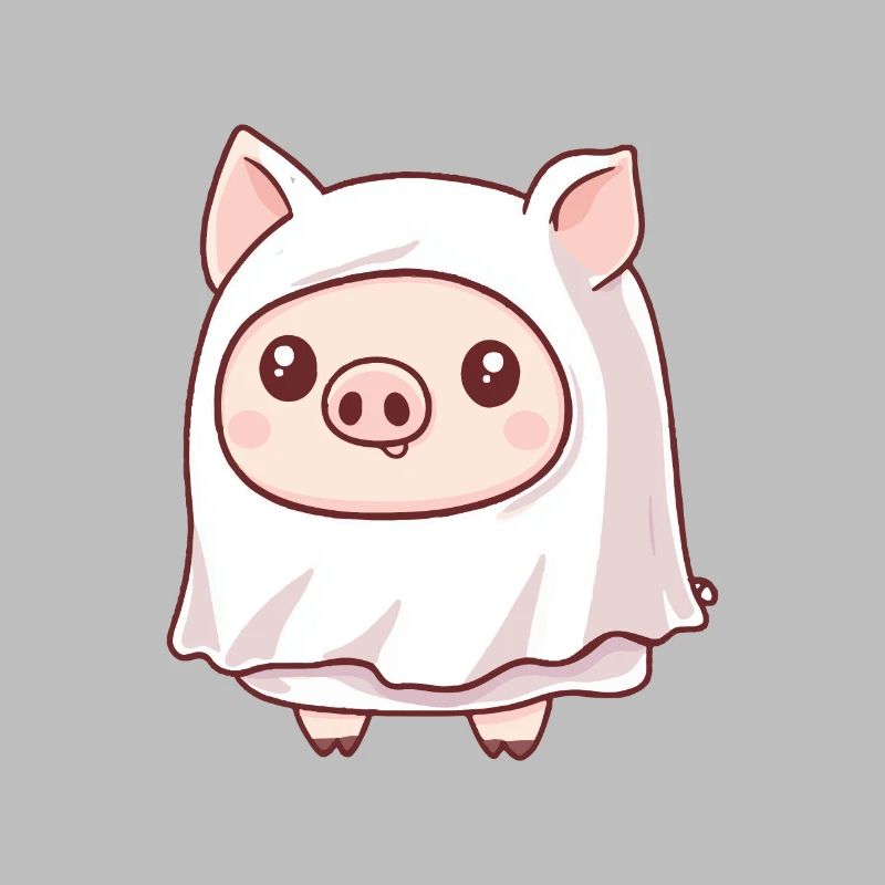 Schwein Halloween Comic Geist