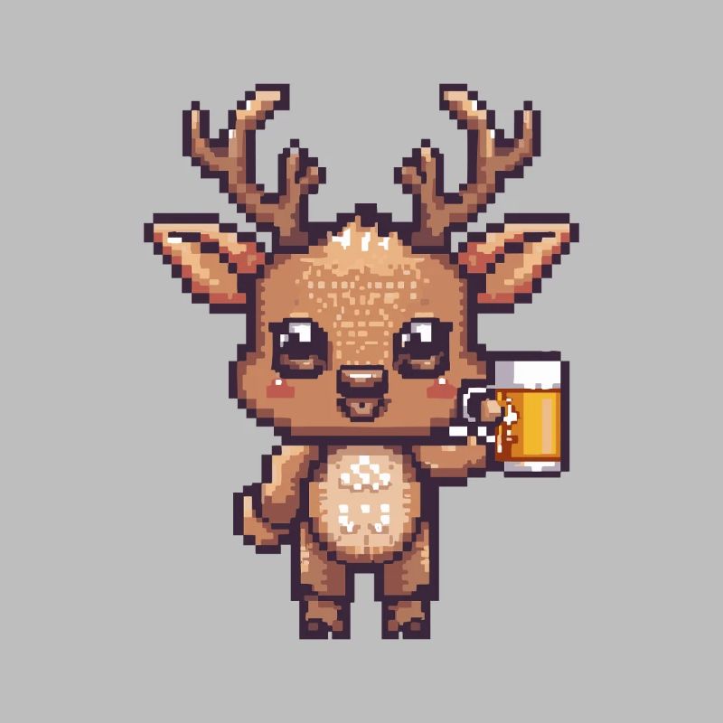 Hirsch Pixel Bier