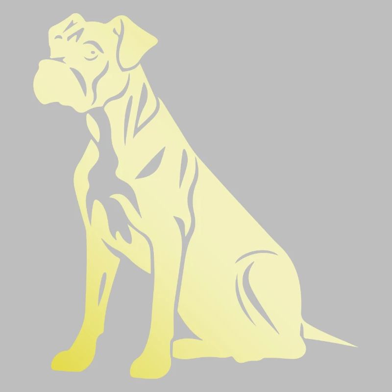 Silhouette de chien boxer
