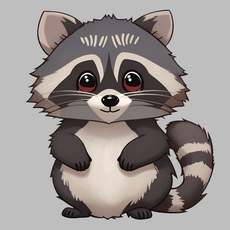 Raton laveur totalement mignon