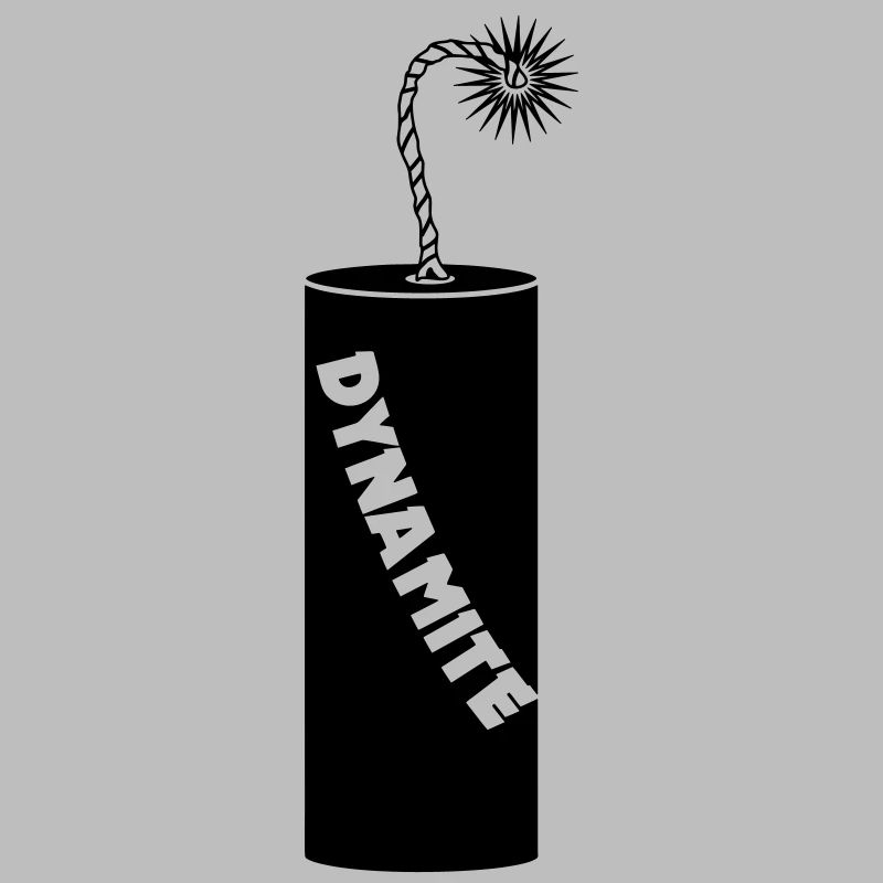 Brennende Dynamitstange
