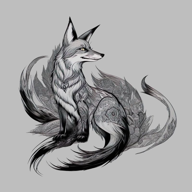 Fox Mandala Drawing Complex Nature Wilderness