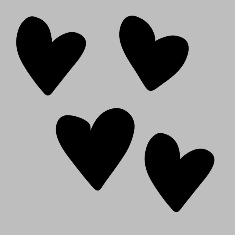 vier herzen herz muster symbol liebe