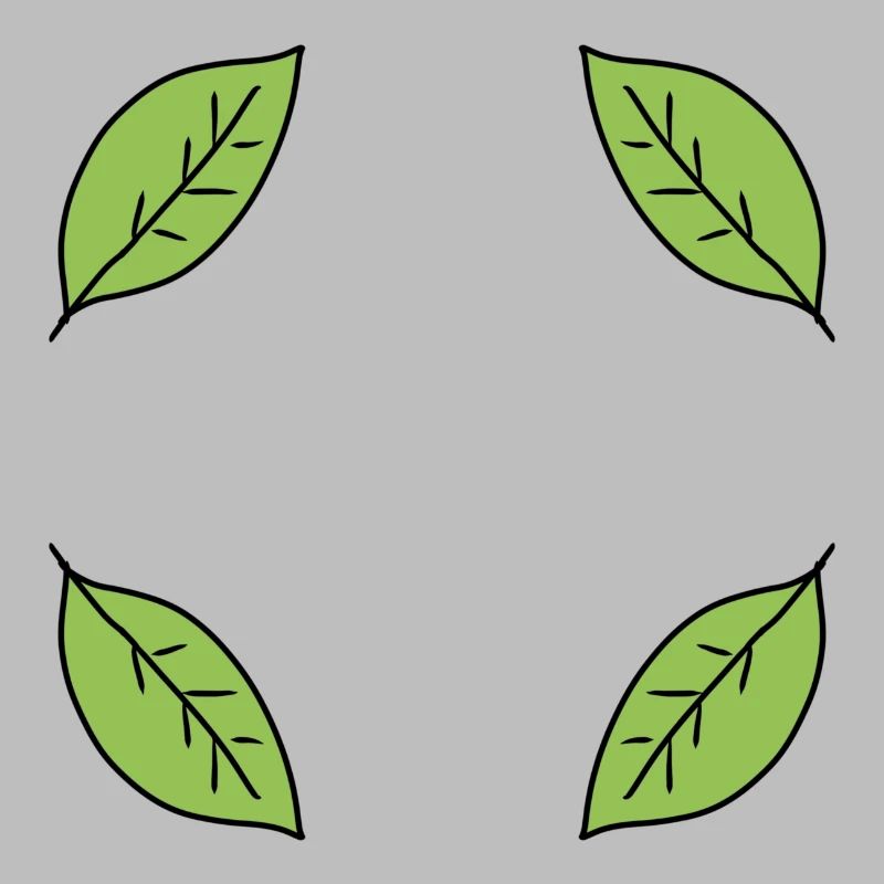 Forme de cadre de feuille Feuilles Nature Vert