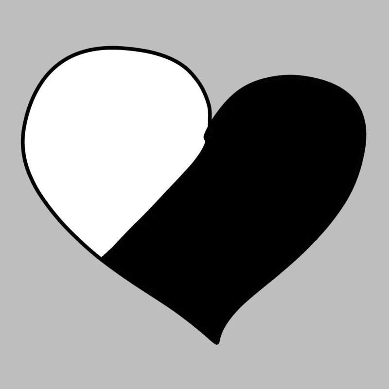herz symbol zwei teile liebe