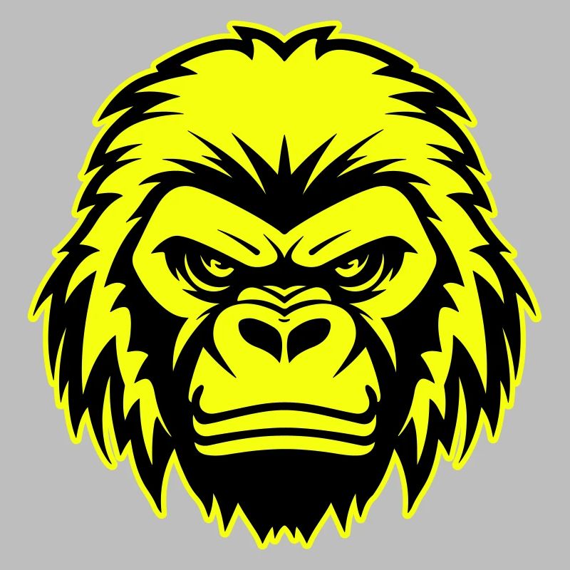 Gorilla Head Portrait Icon