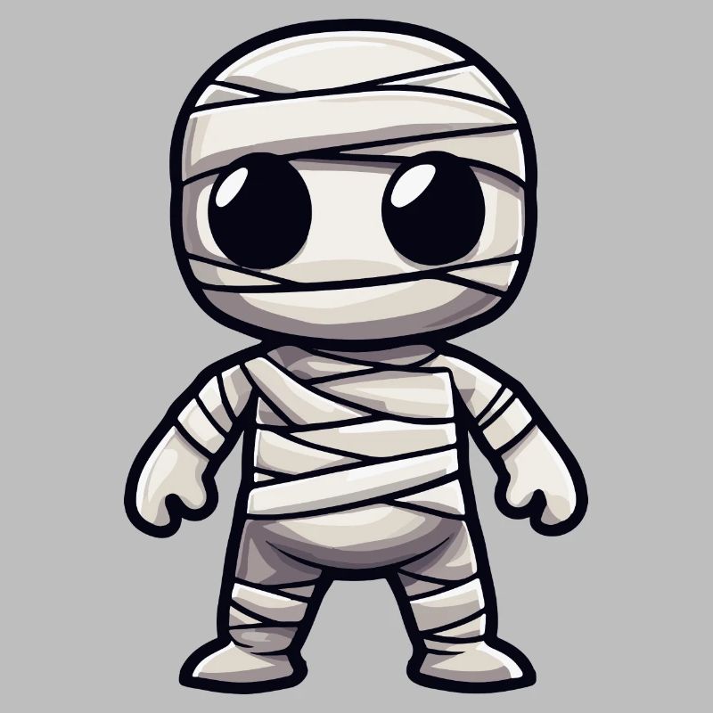 Mummy Halloween Cute Comic