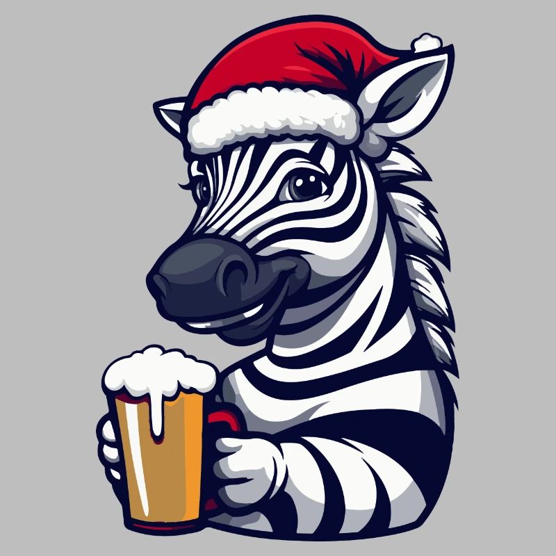 Zebra Weihnachten Bier