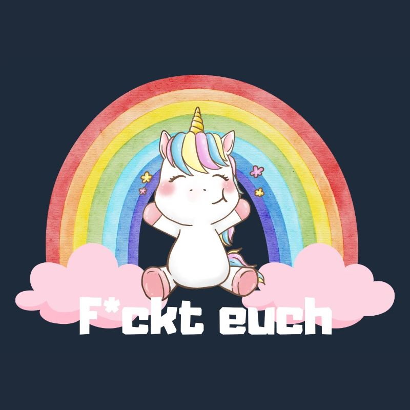 F*ckt euch Einhorn Regenbogen Süß Bunt Wolke