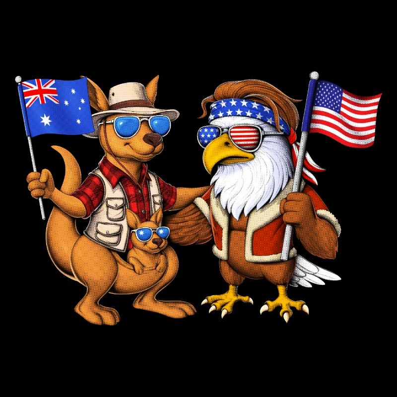 Australian Kangaroo American Bald Eagle