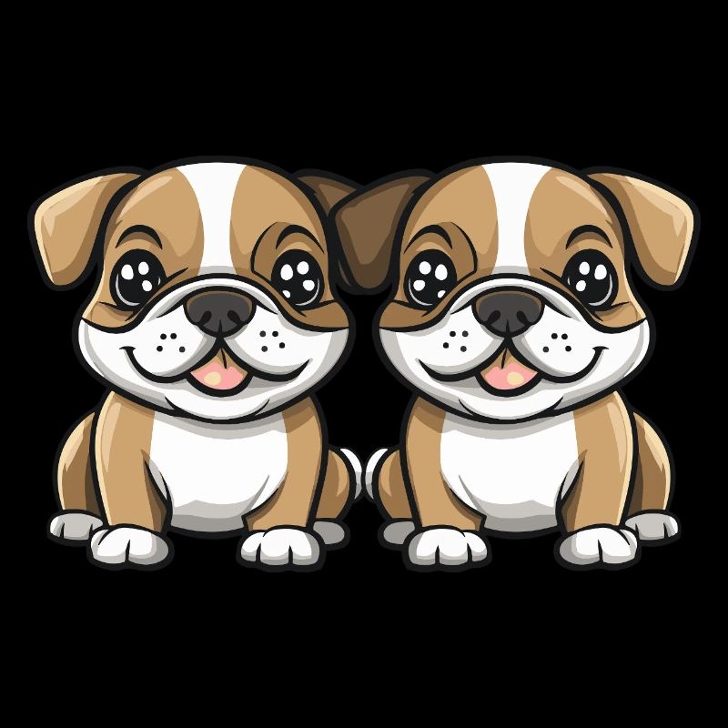 Chien bouledogue bande dessinée