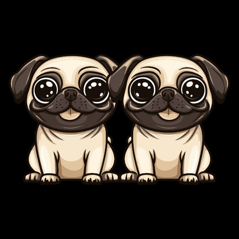 Pug Hund Comic