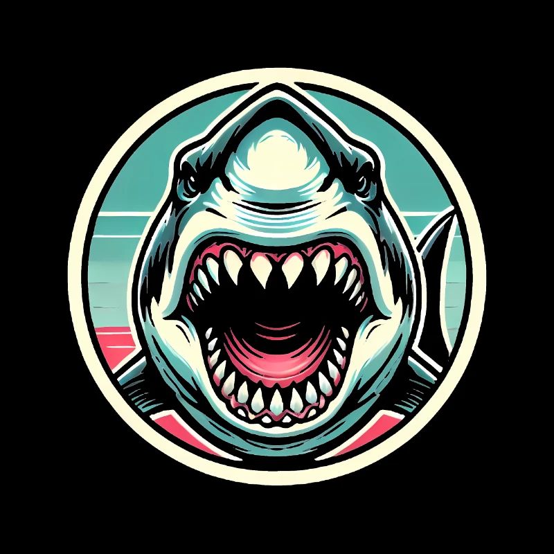 Illustration de morsure de requin redoutable