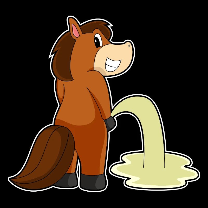Pferd Toilette