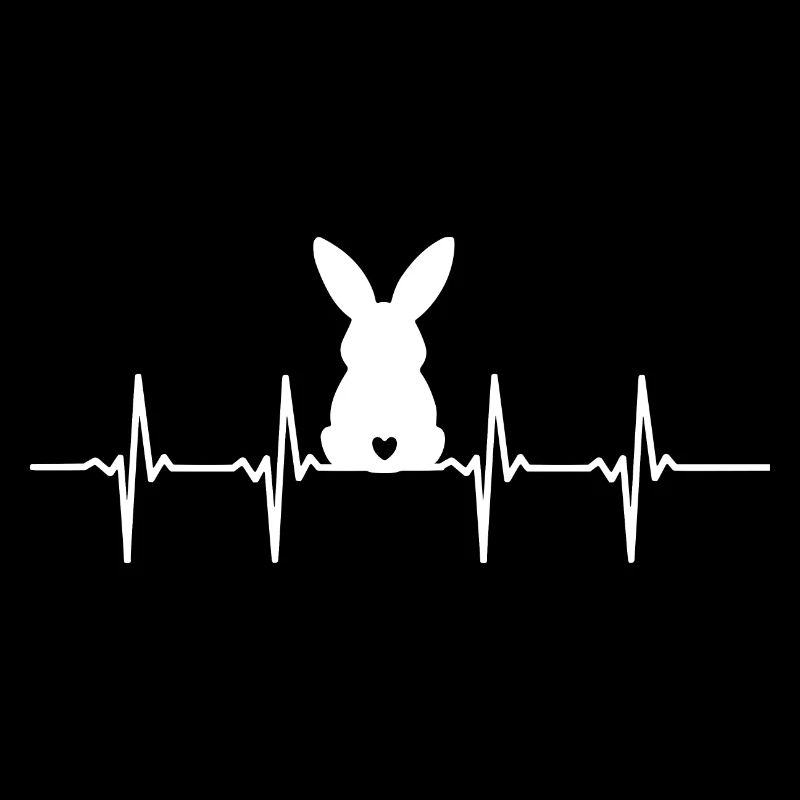 Easter Bunny Heartbeat Bunny Love Heart Easter Funny