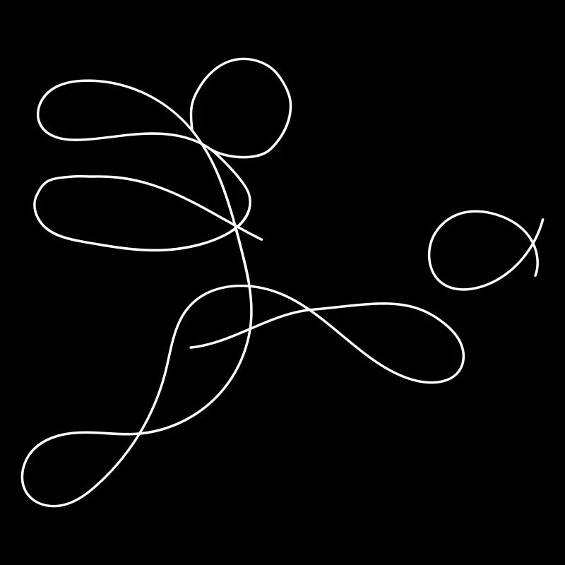 Fußballer One-Line-Drawing