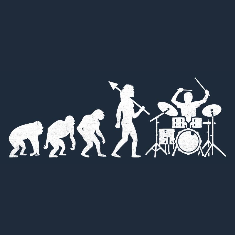Drummer Evolution Drum Music Lover Drumming Drumme