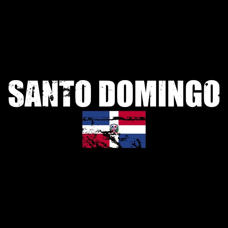 Drapeau vintage de Santo Domingo Dom Rep