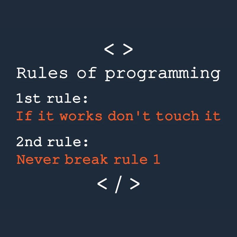 Rules of programming
