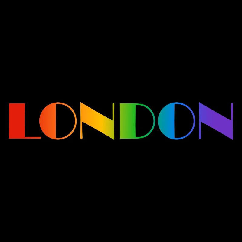 London rainbow text LGBTQ pride