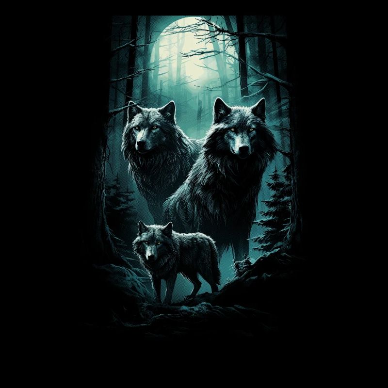 Fantasy Wolf Moon Wolf Pack Mythology