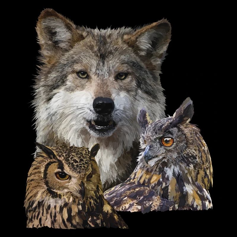 Wolf and Owls