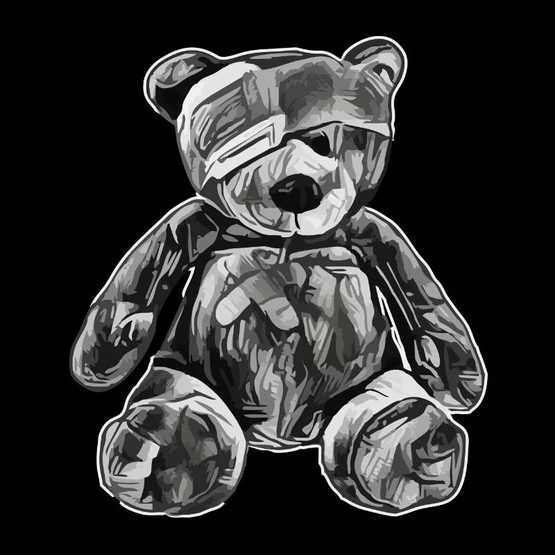 Spielzeug-Teddybär mit Augenklappe