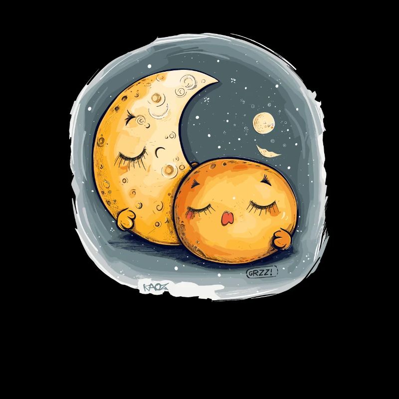 Biscuit endormi et lune