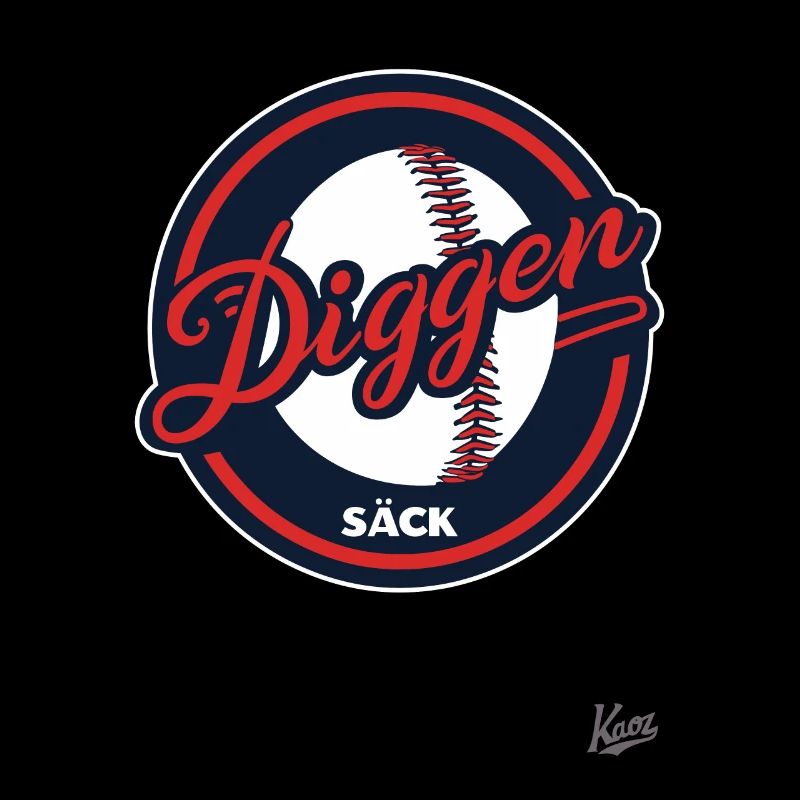 Funny Baseball Logo Thick Sack: Team Diggen Sack