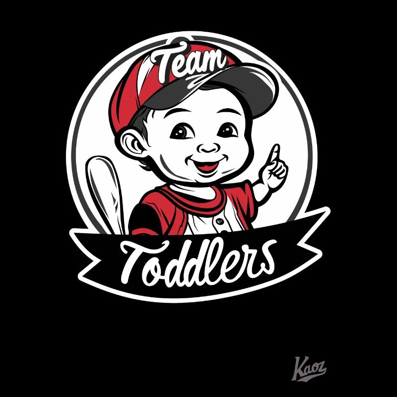 Funny baseball logo team for toddlers